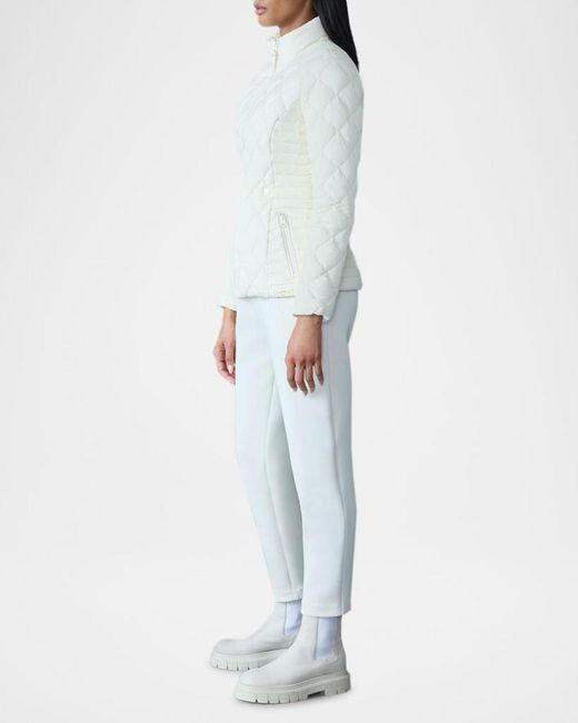 Mackage Blue Vik Diamond-Quilted Short Down Jacket