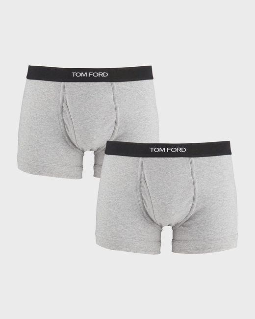 Tom Ford White Apos;S 2-Pack Solid Jersey Boxer Briefs for men