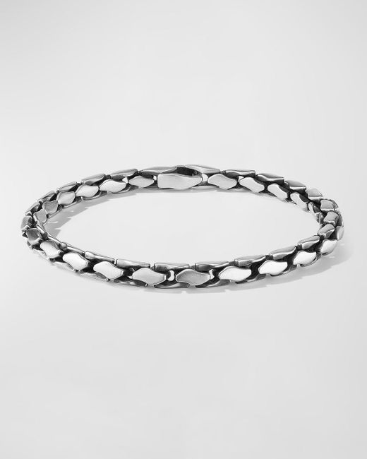 David Yurman Metallic Fluted Chain Bracelet In Sterling Silver, 5mm, 6"l for men
