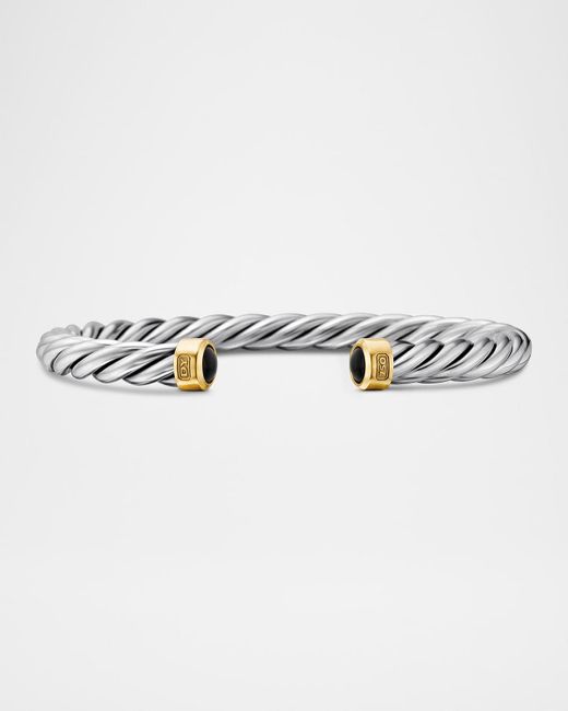 David Yurman Gray 6Mm Cable Cuff Bracelet for men