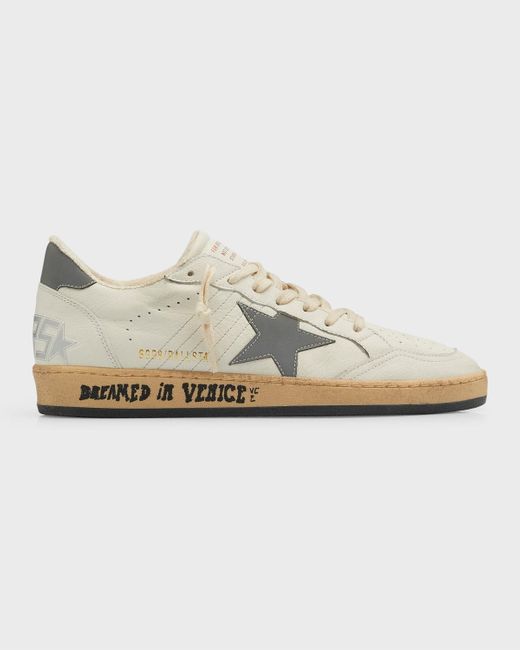 Golden Goose Deluxe Brand White Ball Star Leather Low-Top Sneakers for men