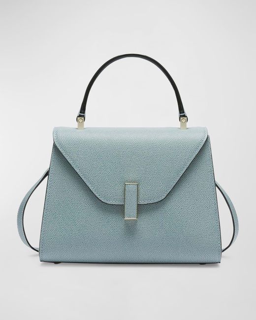Valextra Blue Iside Mini Leather Satchel Bag