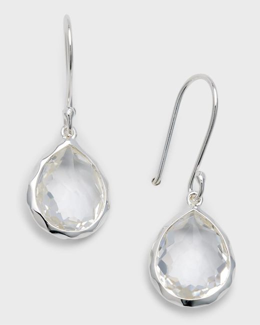 Ippolita White Mini Teardrop Earrings In Sterling Silver