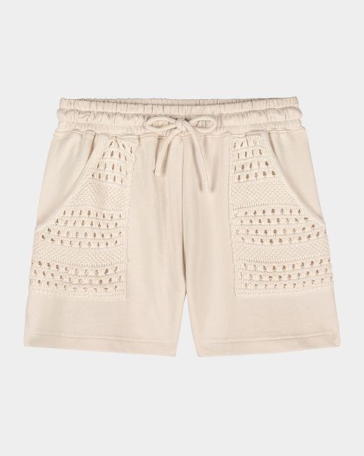 Rails Natural Eddie Crochet Cotton Shorts