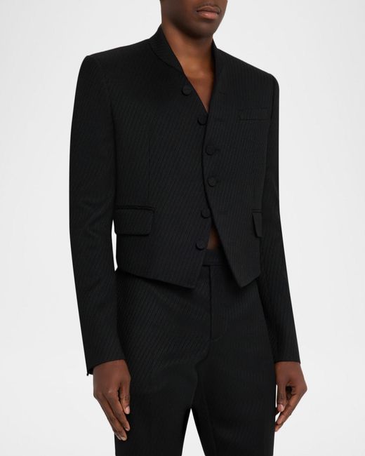 McQueen Black Apos;S Shrunken Exploded Tweed Blazer for men