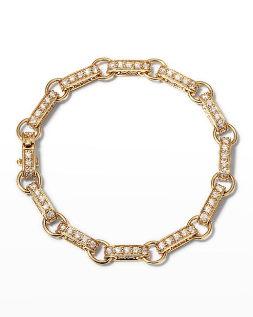 Sydney Evan Metallic 14k Yellow Gold Diamond Pavé Chain Bracelet for men