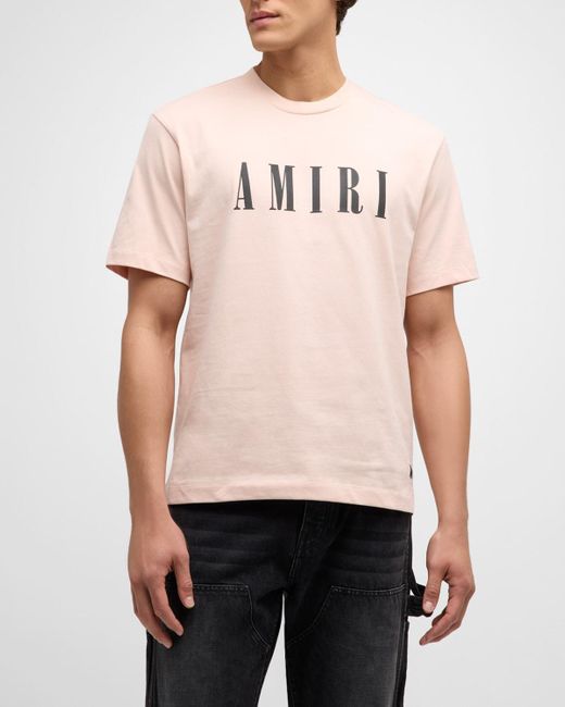 Amiri Pink Core Logo T-Shirt for men