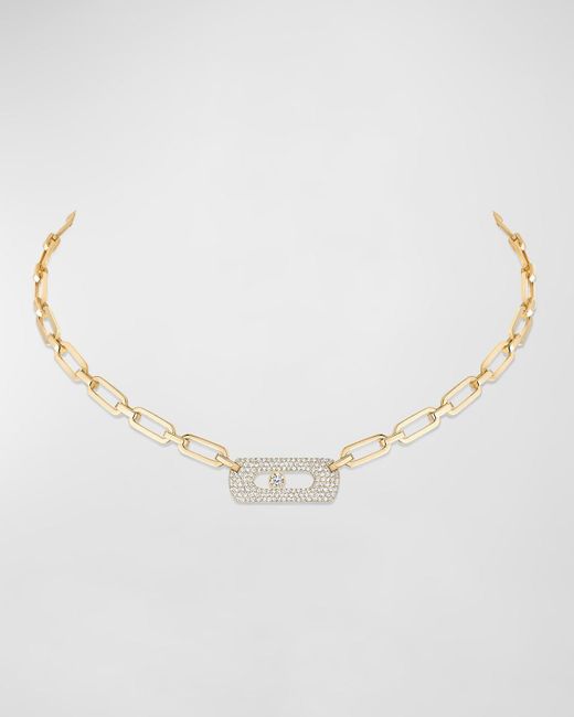Messika White My Move 18k Yellow Gold Necklace