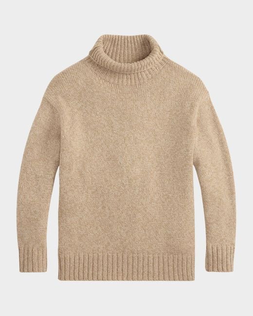 Polo Ralph Lauren Women's Natural Turtleneck Wool-Cashmere Sweater