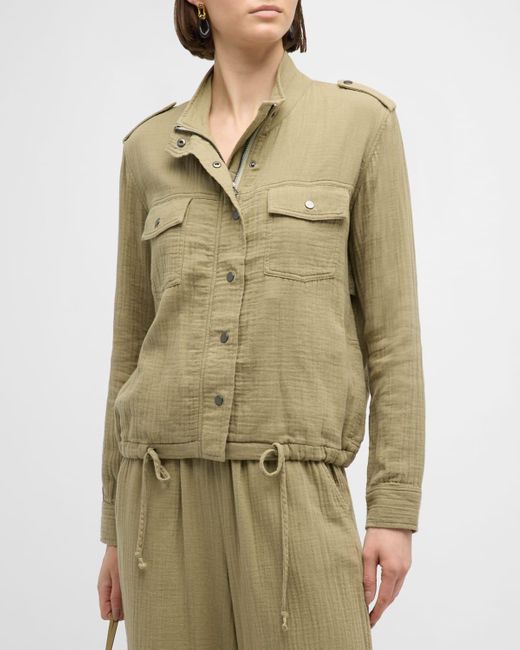 Rails Green Collins Gauze Military Jacket