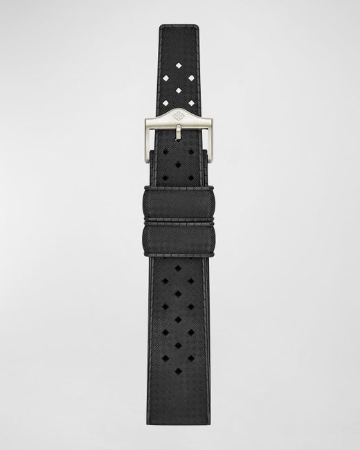 Zodiac Black Rubber Watch Strap, 20mm in White Lyst