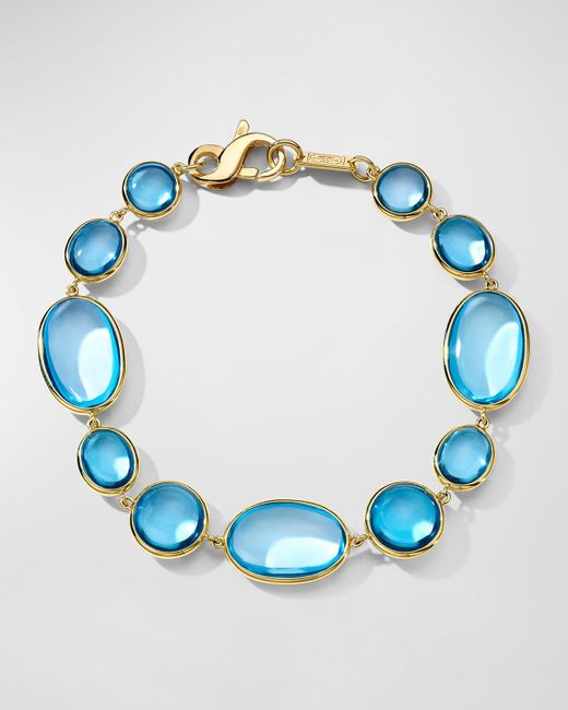 Ippolita Blue Luce All-stone 18k Gold Cabochon Topaz Bracelet