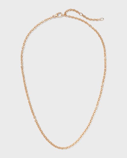 Pomellato White Iconica 18K Rose Chain Necklace