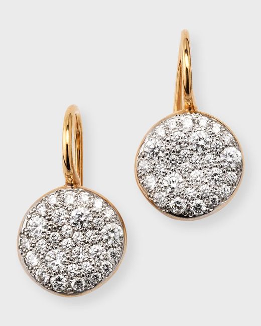 Pomellato Metallic Sabbia White Pave Diamond Earrings, 0.78 Tcw