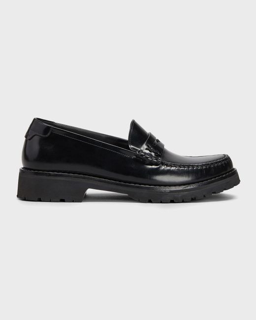 Saint Laurent Black Le Loafer Chunky Penny Loafers