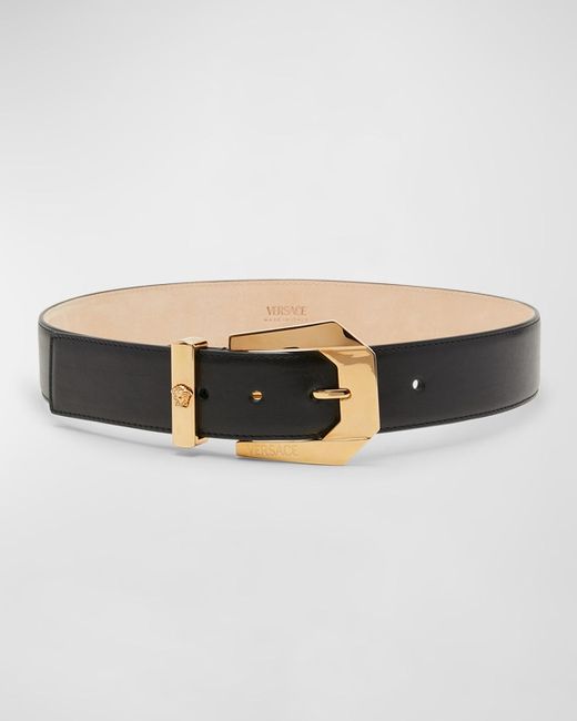 Versace Natural Heritage Leather Belt