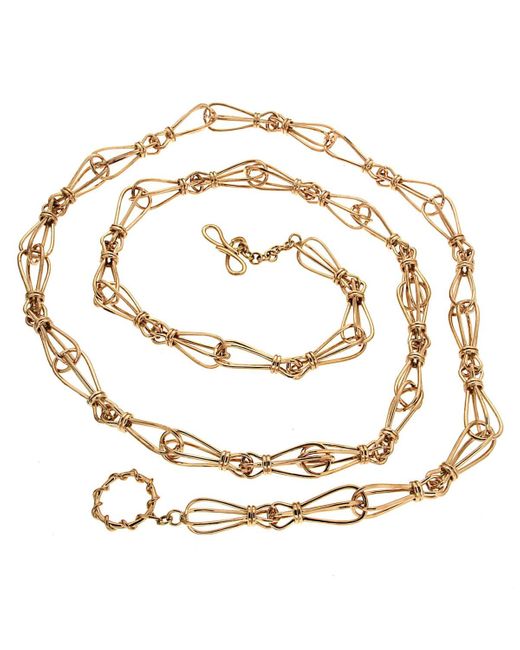 Valentin Magro Metallic 18k Caged-link Necklace, 36"l