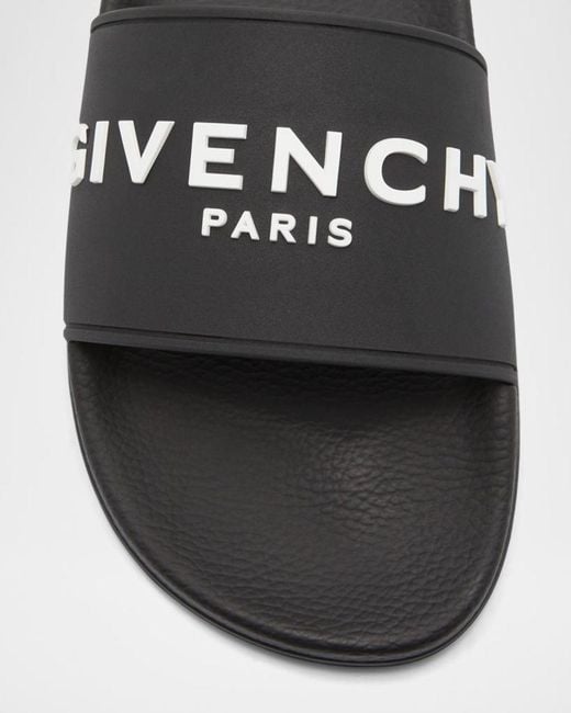 Givenchy Black Apos;S Logo Slide Sandals for men