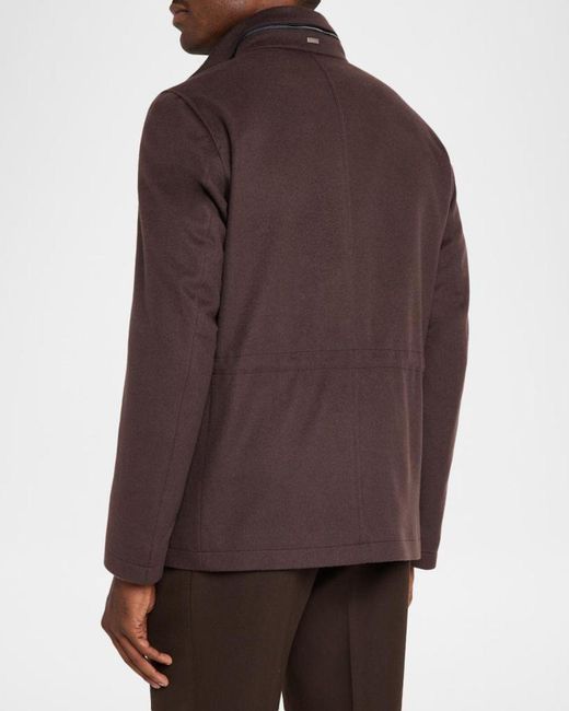 Herno Brown Apos;S Virgin Wool-Cashmere Jacket for men