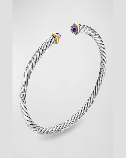 David Yurman Multicolor Cable Flex Bracelet With Gemstone