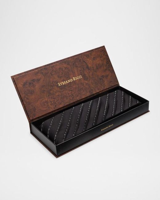 Stefano Ricci Black Apos;S Beaded Silk Cummerbund for men