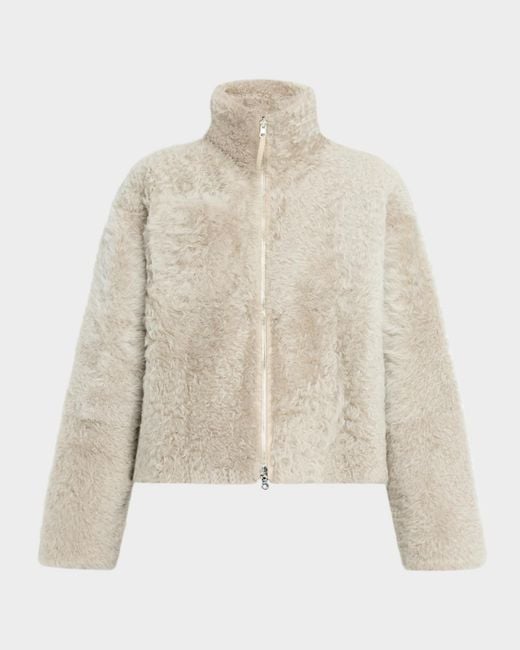 UTZON Natural Jeena Reversible Shearling Jacket