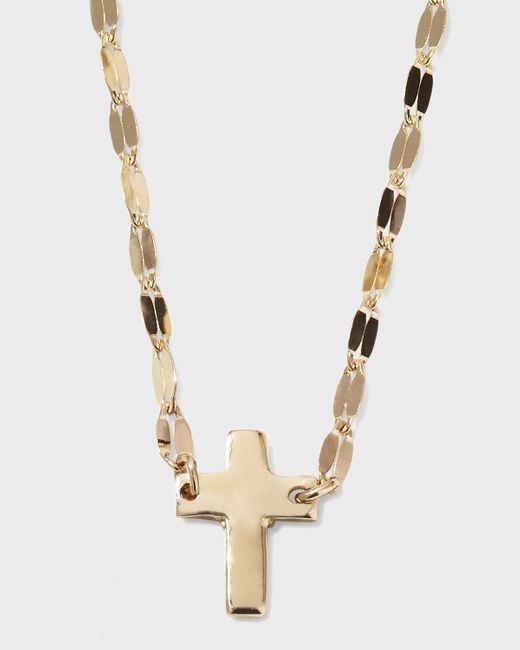 Lana Jewelry Metallic 14k Mini Cross Necklace