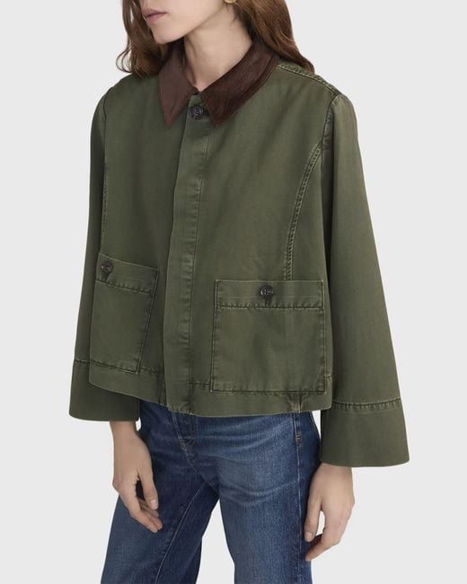 FRAME Green The Mini Swing Jacket