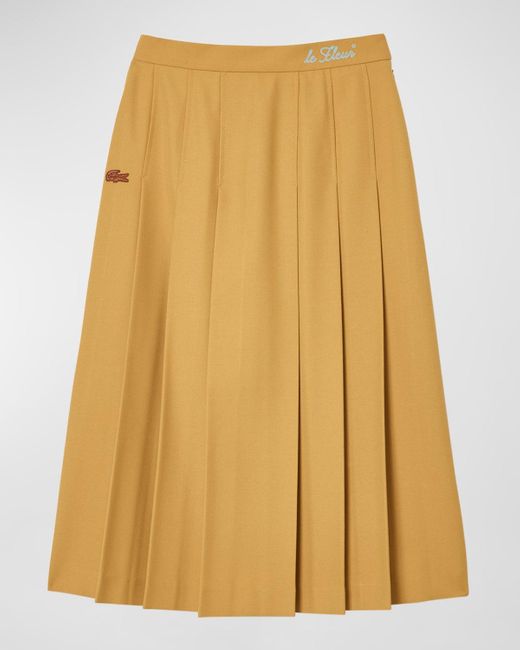 Lacoste Yellow X Le Fleur Pleated Skirt