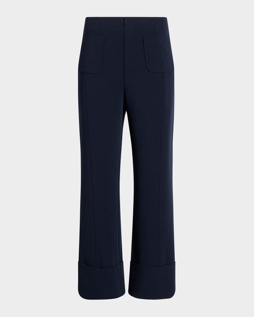 Cinq À Sept Blue Pamela Tailored Crop Pants