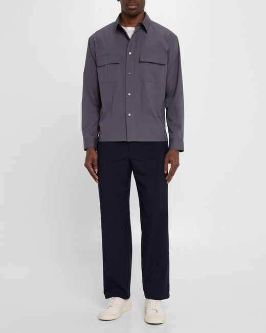 FRAME Blue Apos;S Multi-Pocket Button-Down Shirt for men