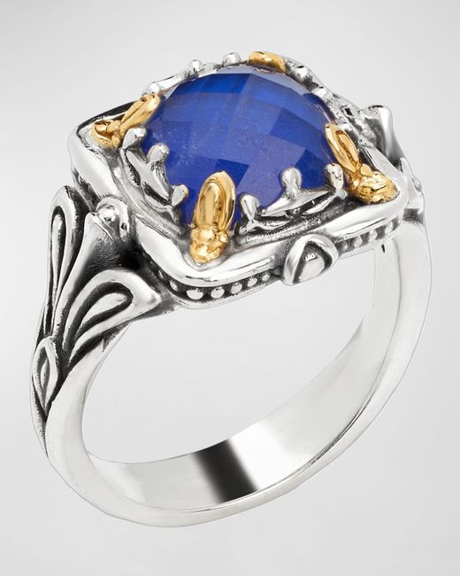 Konstantino Blue Gen K Two-tone Doublet Ring