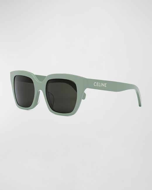 Céline Green Square Acetate Sunglasses