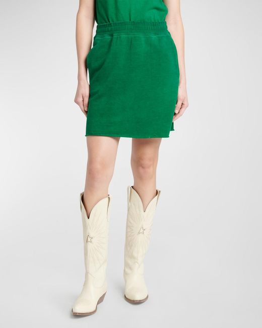 Golden Goose Deluxe Brand Green Journey Knit Drawstring Mini Skirt