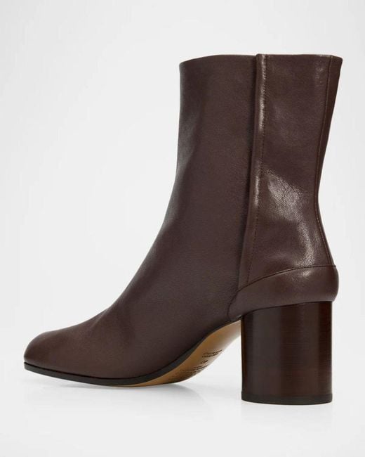 Maison Margiela Brown Tabi Leather Split-Toe Booties