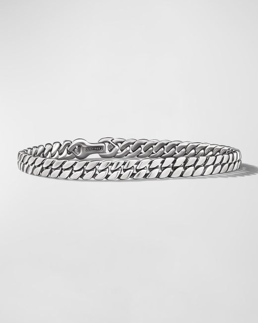 David Yurman White Curb Chain Bracelet In Silver, 6mm for men