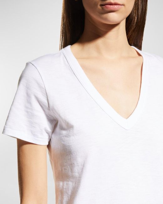 Rag & Bone White The Vee Basic T-Shirt