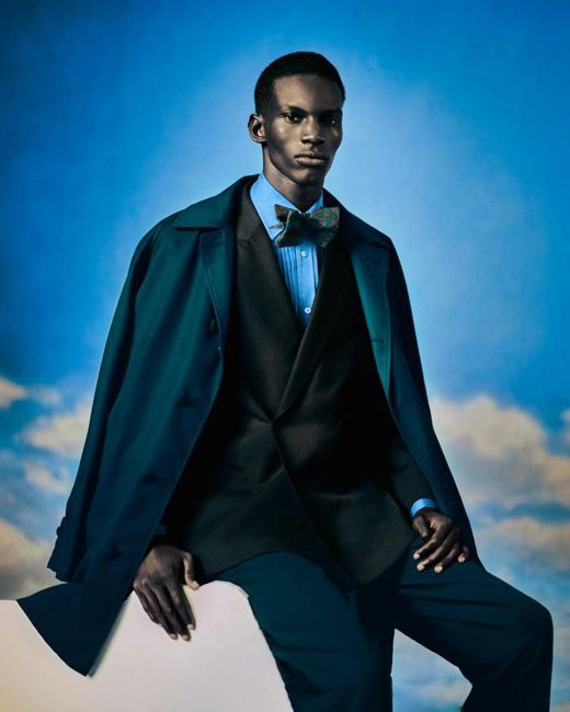 Dunhill Blue Apos;S Double-Breasted Peak Lapel Dinner Jacket for men