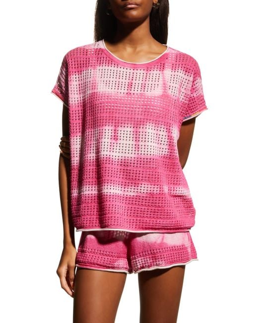 Lisa Todd Beach Bound Open Stitch Popover in Red Lyst