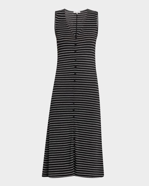 Rag & Bone Black The Knit Button Tank Dress