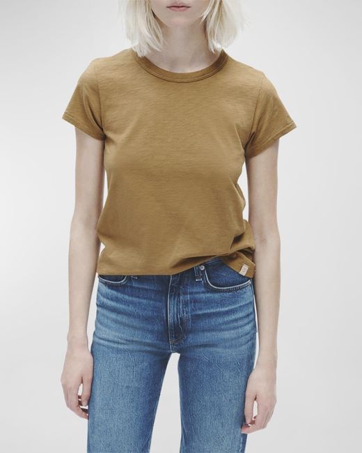 Rag & Bone Blue Slub Crewneck Tee