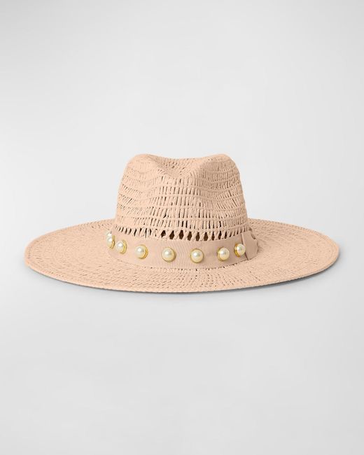 BTB Los Angeles Natural Ollie Pearly Straw Fedora