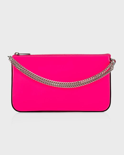 Christian Louboutin Loubila Patent Pouch Crossbody Bag in Pink | Lyst