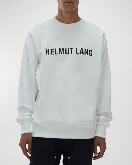 Helmut Lang Gray Core Logo Terry Sweatshirt for men