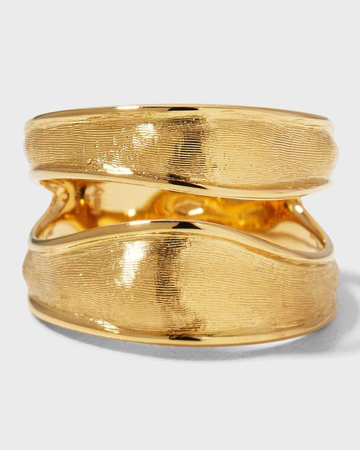 Marco Bicego Metallic 18k Lunaria Yellow Gold Split Ring Size 7