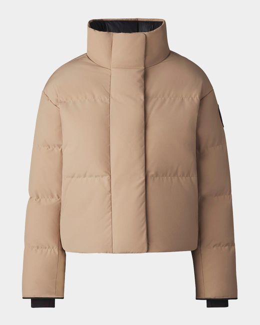 Canada Goose Brown Grandview Cropped Jacket Label