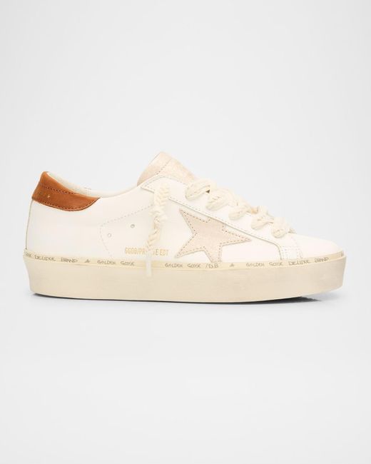 Golden Goose Deluxe Brand Natural Hi-Star Leather Low-Top Sneakers