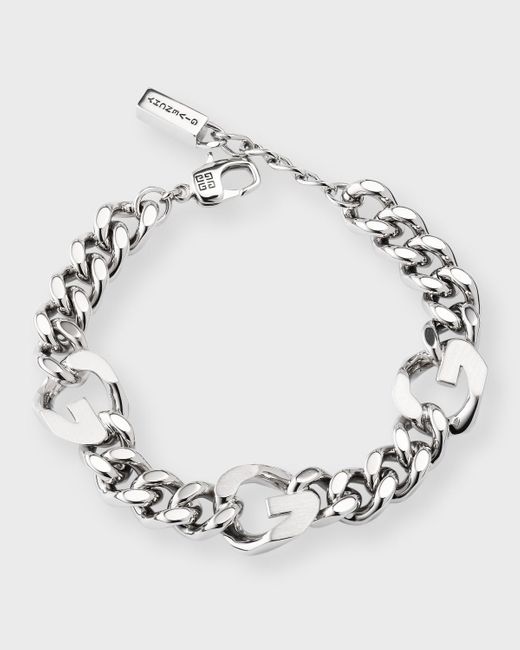 Givenchy Metallic G Chain Link Bracelet for men