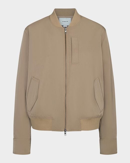 Vince Natural Relaxed Technical Bomber Jacket