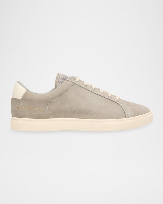 Common Projects Retro Vintage Suede Sneakers in White | Lyst